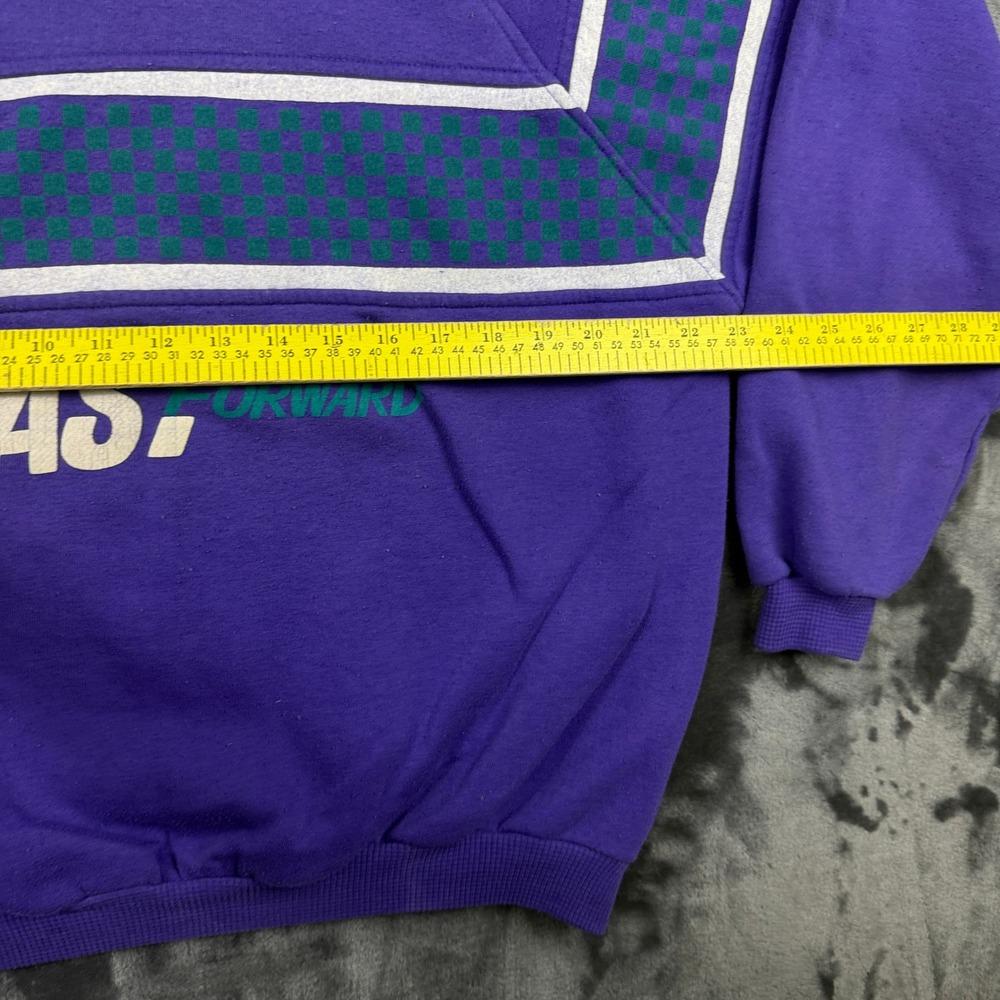 Unbranded Sweatshirt XL Purple Fast Forward Vintage 90s Checkerboard Graphic - Picture 3 of 6